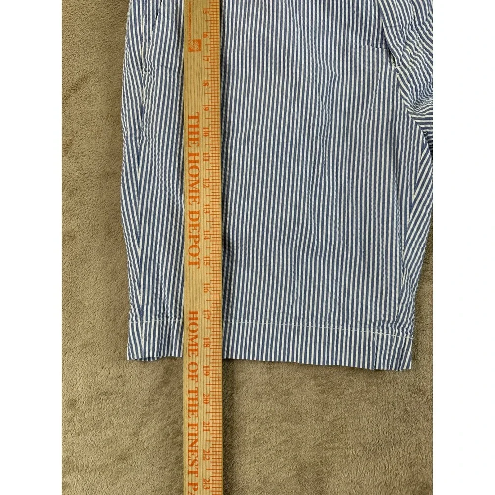 Polo Ralph Lauren Suffield Fit Seersucker Shorts Mens 35 Blue Striped Cotton EUC